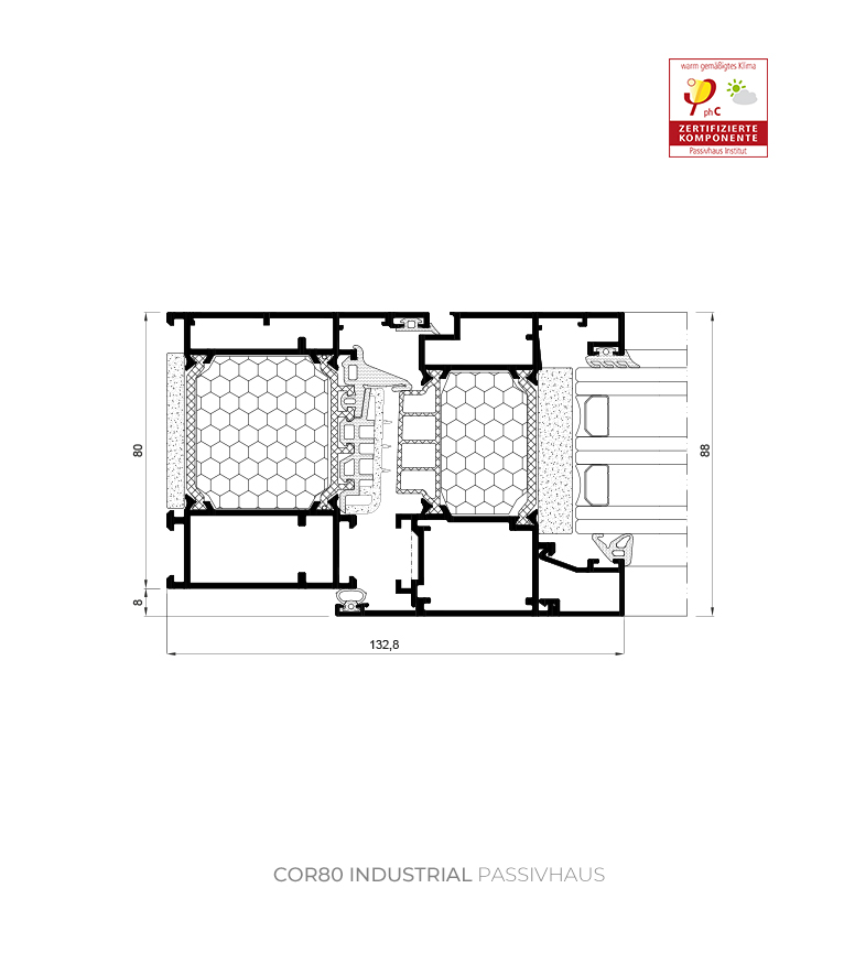 Gürsoylar · Minimalseries | Cortizo Cor 80 Industrial Passivhaus Window